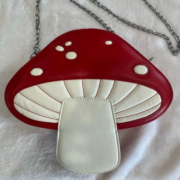Red and White Mushroom-Shaped Women's Bag - Picture 1 of 4